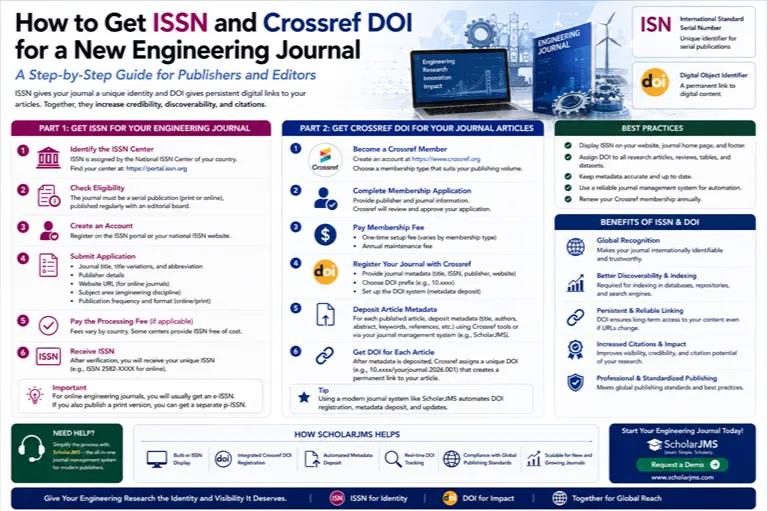 How to Get ISSN and Crossref DOI for a New Engineering Journal